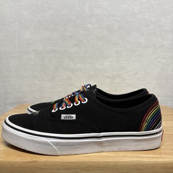 Vans Pride Love Is Love Unisex Black Canvas Low Top Sneakers Mens 6.5 Womens 8 - Picture 4 of 10